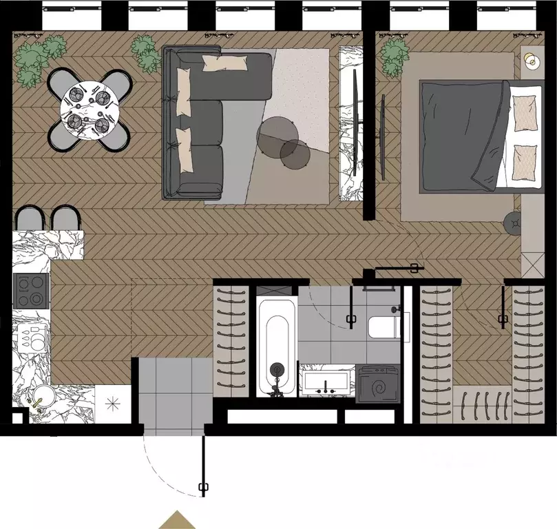 1-к кв. Москва Зорге 9 жилой комплекс, 9Ак6 (54.9 м) - Фото 1