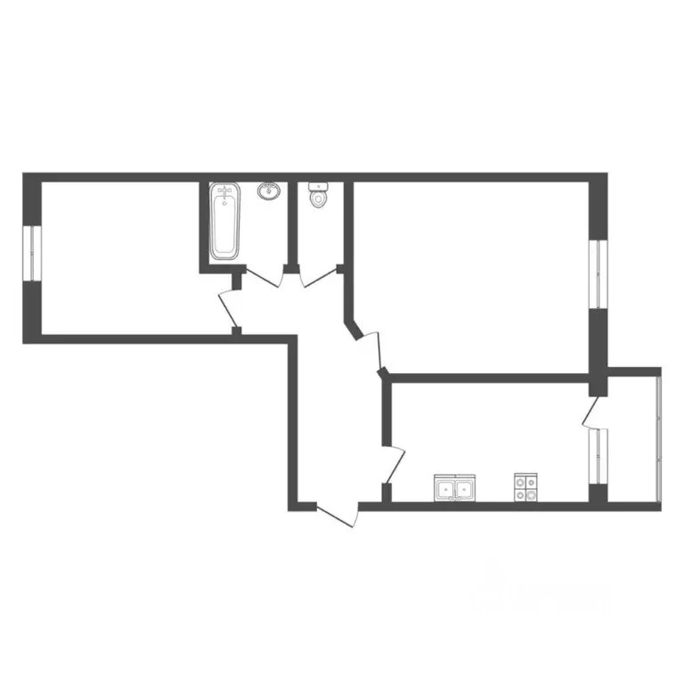 2-к кв. Тюменская область, Тюменский муниципальный округ, с. Онохино ... - Фото 2