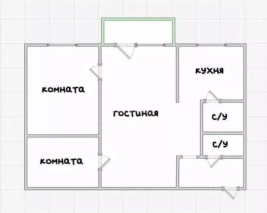 2-к кв. Приморский край, Владивосток Нерчинская ул., 3 (43.8 м) - Фото 1