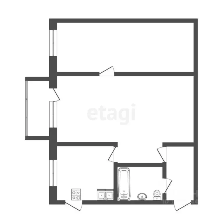 2-к кв. Тюменская область, Тюмень Рижская ул., 78 (44.1 м) - Фото 2