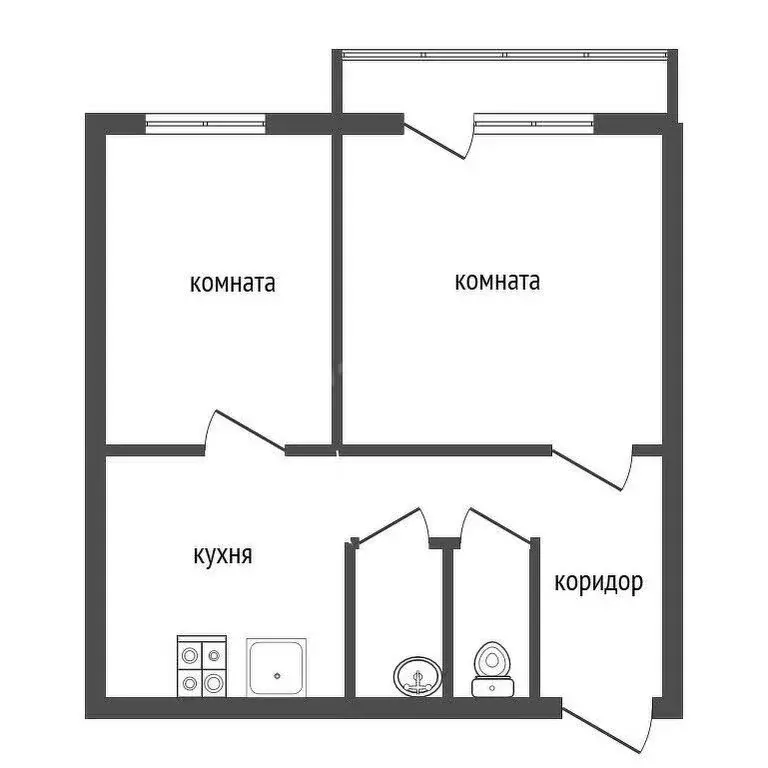2-комнатная квартира: Воронеж, улица Циолковского, 125 (44.5 м) - Фото 0