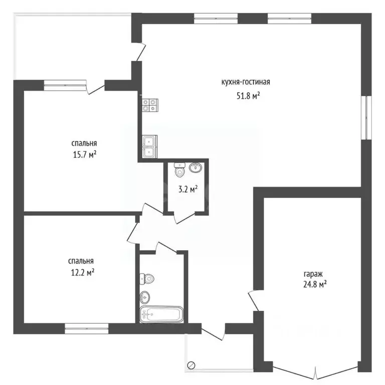 Дом в Тюменская область, Тюменский муниципальный округ, с. Кулига ул. ... - Фото 2