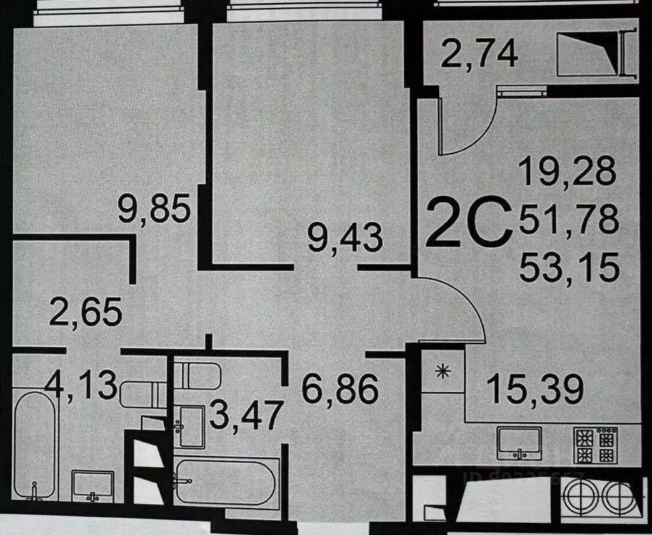 2-к кв. Рязанская область, Рязань Интернациональная ул., 20 (57.0 м) - Фото 2