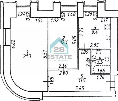 2-комнатная квартира: Санкт-Петербург, Светлановский проспект, 45 ... - Фото 0