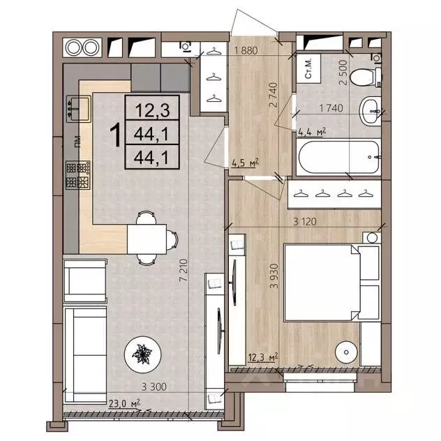 1-к кв. Рязанская область, Рязань пос. Шпалозавода, Окская Стрелка ... - Фото 1