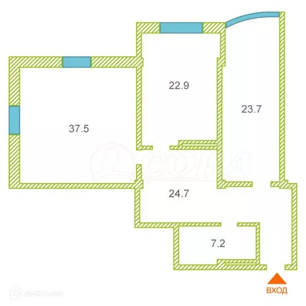 Продаётся 2-к квартира, 116 м - Фото 1
