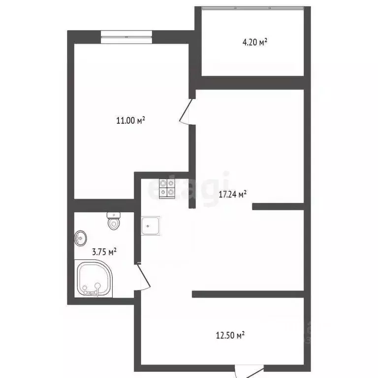 1-к кв. Тюменская область, Тюмень Восточный мкр, ул. Моторостроителей, ... - Фото 1