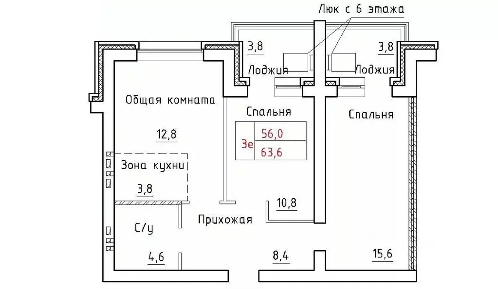 3-к кв. Новосибирская область, Новосибирский район, Мичуринский ... - Фото 0