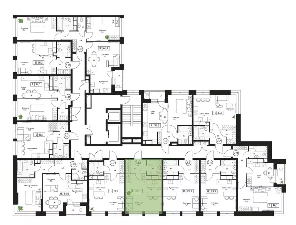 Квартира-студия: Пушкино, ЖК Пушкино Град (29.3 м) - Фото 2