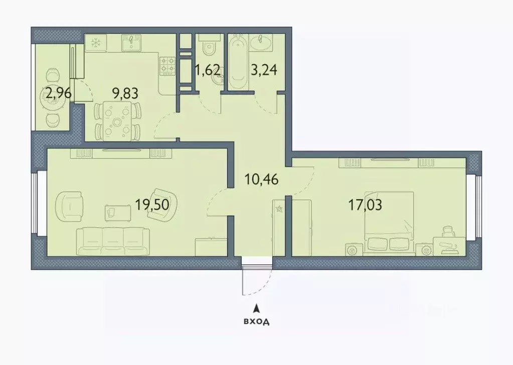 2-к кв. Брянская область, Брянск просп. Станке Димитрова, 67к7 (63.16 ... - Фото 0