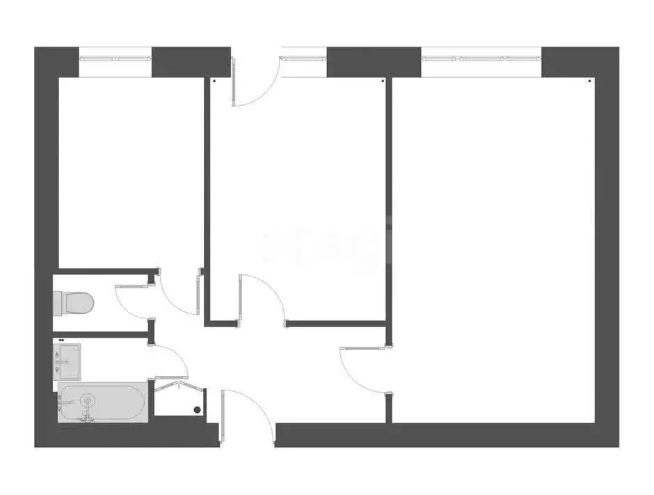 2-комнатная квартира: Зеленодольск, улица Сайдашева, 13А (56.9 м) - Фото 1