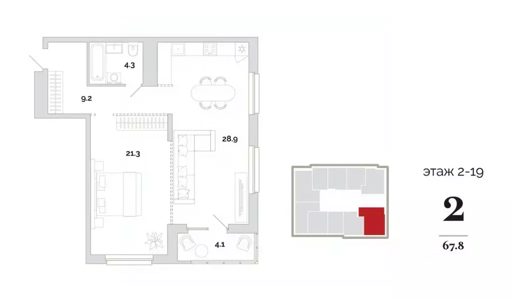 2-к кв. Пензенская область, Пенза проезд 2-й Свердлова, 4 (67.8 м) - Фото 0