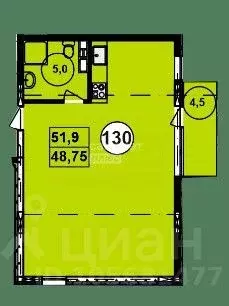 3-к кв. Краснодарский край, Анапа Пионерский просп., 272 (51.9 м) - Фото 1