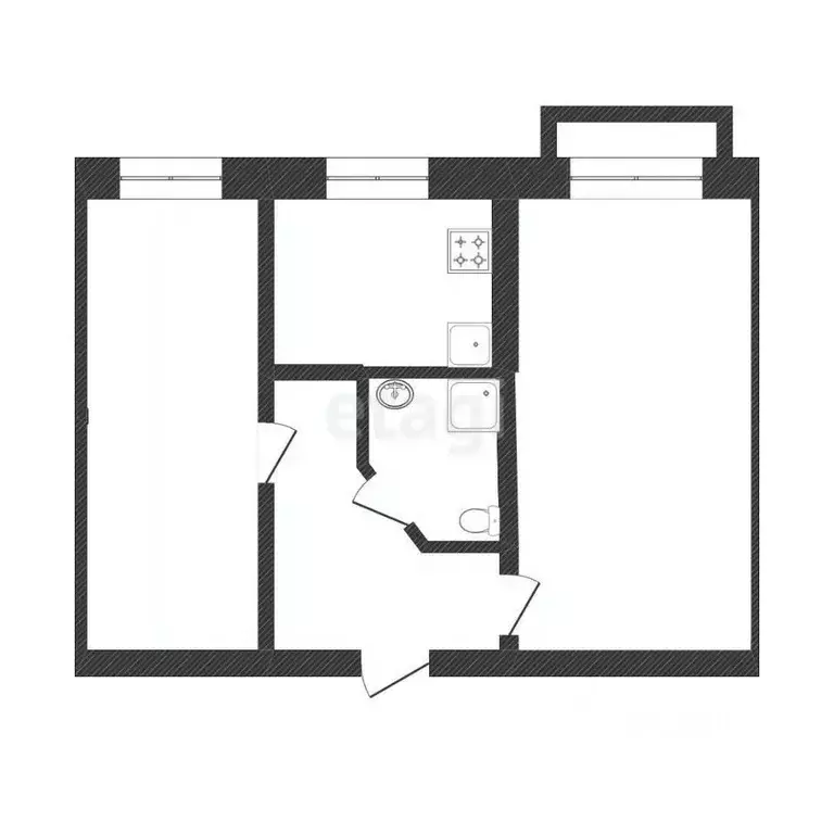 2-к кв. Белгородская область, Шебекино ул. Свободы, 35 (48.0 м) - Фото 1