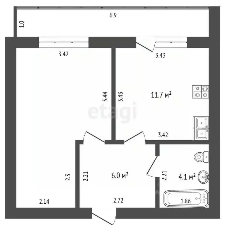 1-к кв. Мордовия, Саранск Севастопольская ул., 23А (38.6 м) - Фото 2