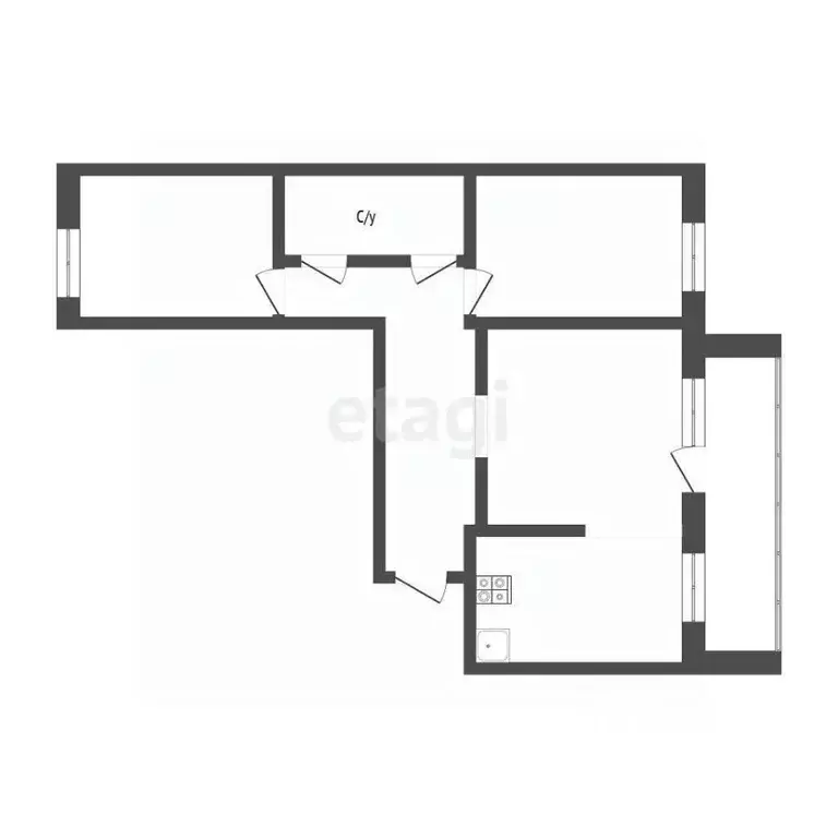 3-к кв. Иркутская область, Иркутск ул. Лебедева-Кумача, 57 (58.9 м) - Фото 1