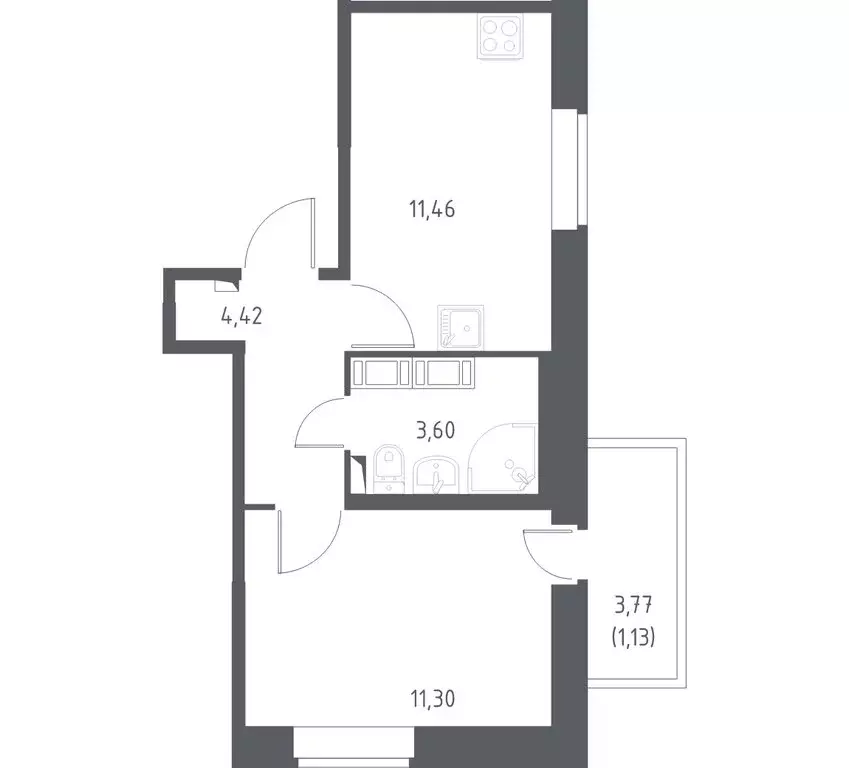 1-комнатная квартира: Колпино, Балканская дорога, 10к2 (31.4 м) - Фото 1