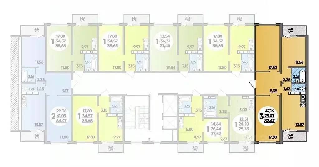 3-к кв. Ростовская область, Ростов-на-Дону ул. Тимофеева, 20 (82.47 м) - Фото 0