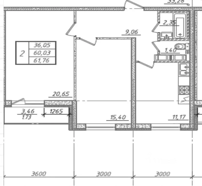 2-к кв. Санкт-Петербург Ленинский просп., 68 (59.9 м) - Фото 1