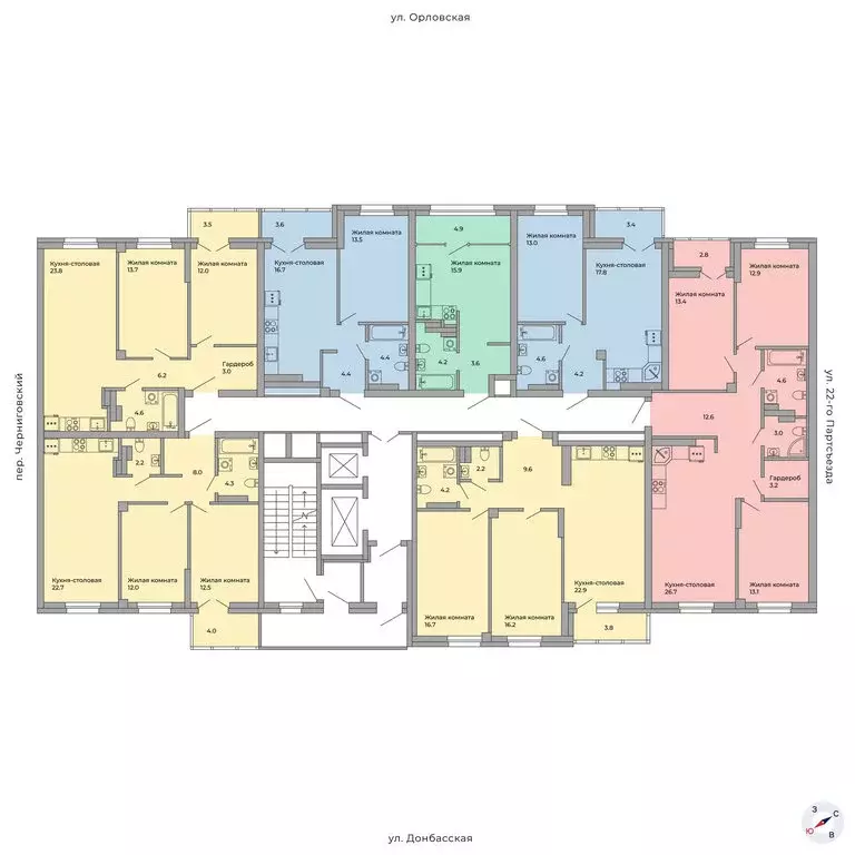 3-комнатная квартира: Екатеринбург, Черниговский переулок, 20 (89.8 м) - Фото 2