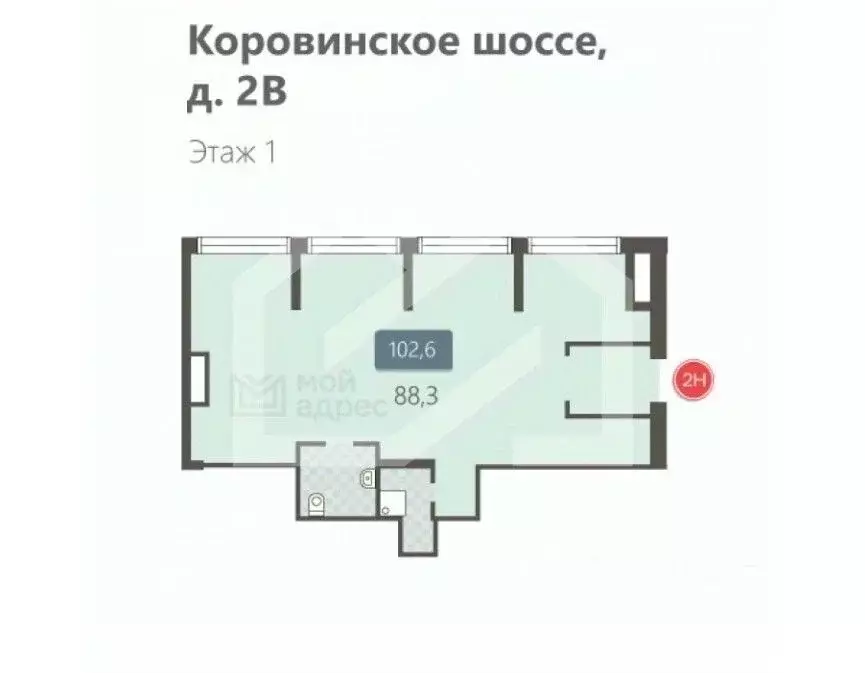 Помещение свободного назначения в Москва Коровинское ш., 2В (103 м) - Фото 2