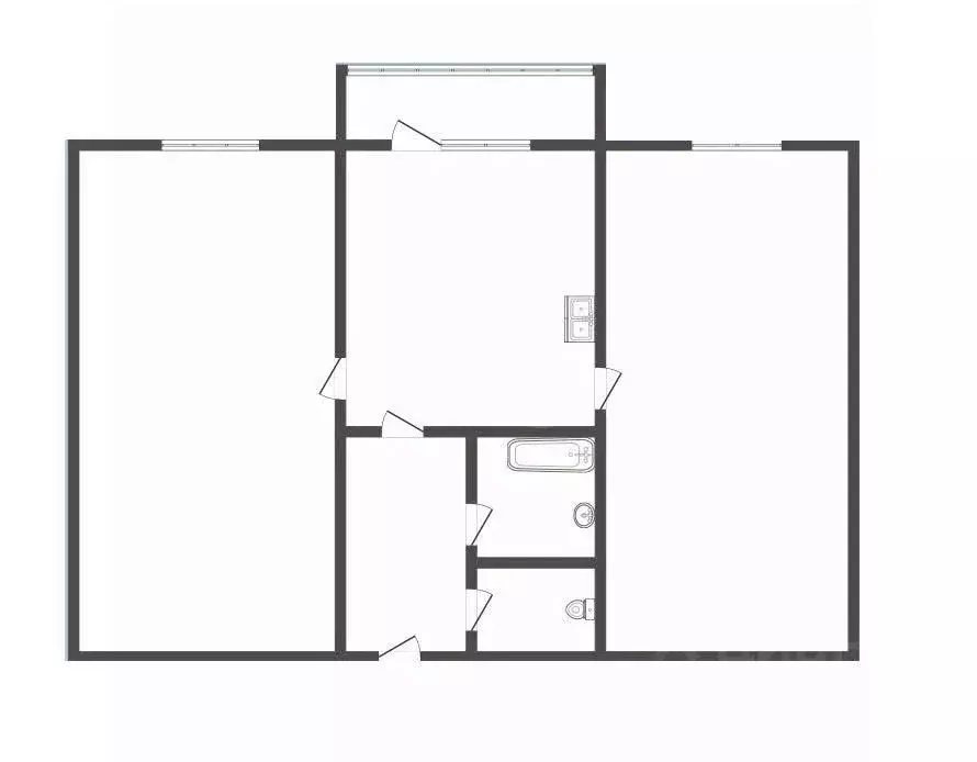 2-к кв. Кемеровская область, Прокопьевск Институтская ул., 109 (50.4 ... - Фото 2