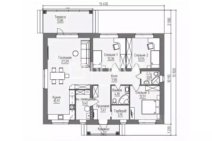 Дом в Костромская область, Костромской район, Никольское с/пос, пос. ... - Фото 2