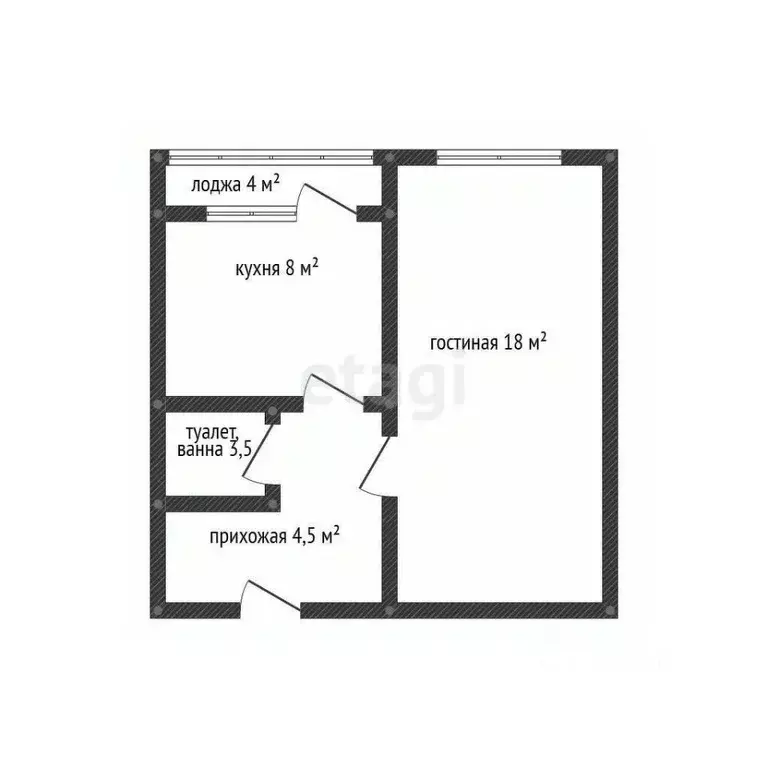 1-к кв. Краснодарский край, Горячий Ключ ул. Энгельса, 10 (37.2 м) - Фото 1