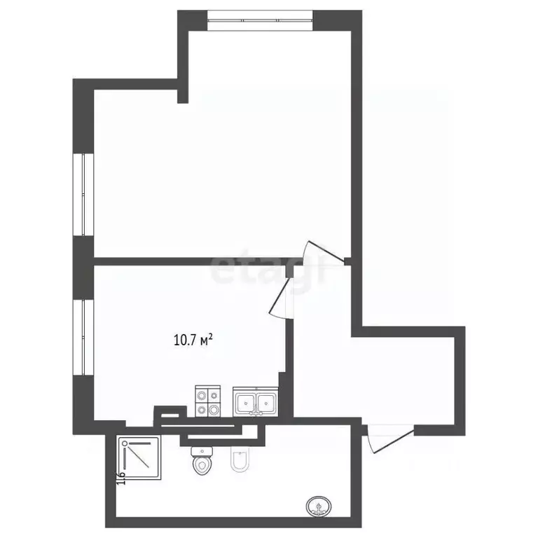 1-к кв. Севастополь ул. Челнокова, 17к2А (40.8 м) - Фото 2