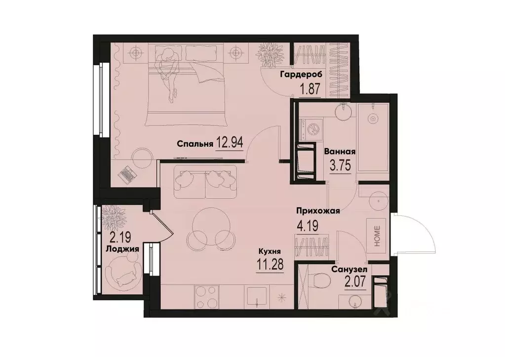 1-к кв. Ленинградская область, Мурино Всеволожский район, ID Murino ... - Фото 1