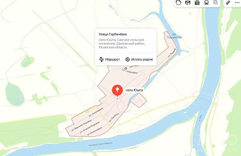 Участок в Рязанская область, Шиловский район, Санское с/пос, с. Юшта ... - Фото 2