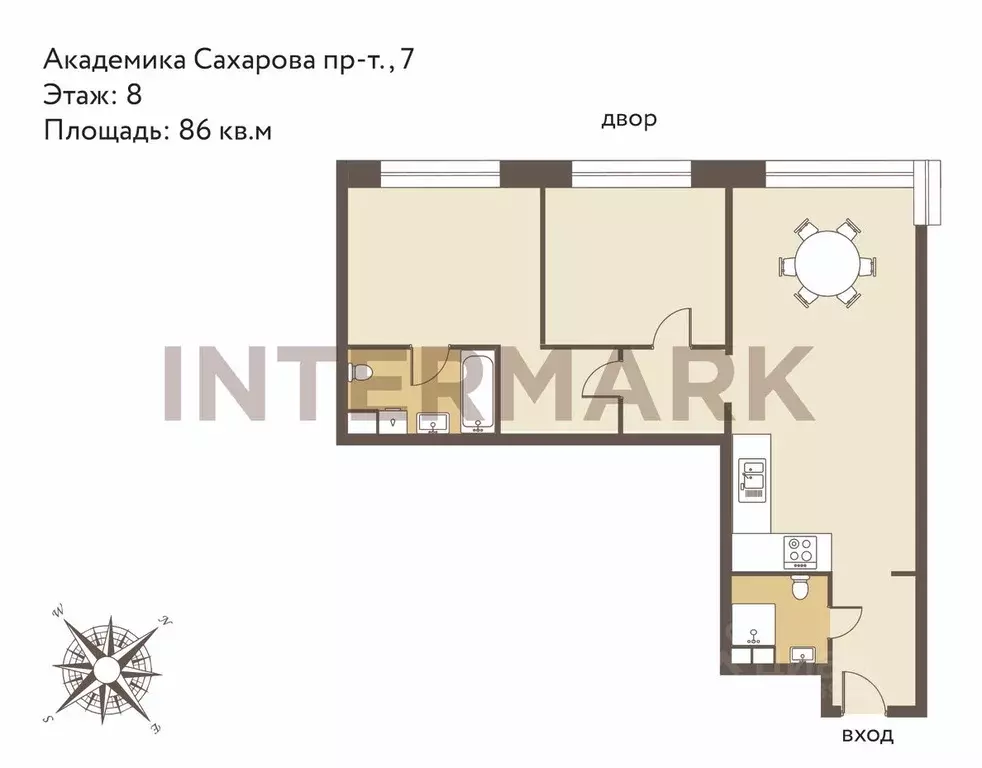 3-к кв. Москва просп. Академика Сахарова, 7 (86.0 м) - Фото 1