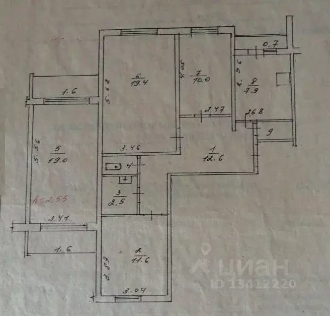 4-к кв. Тверская область, Тверь ул. Хромова, 21 (85.1 м) - Фото 2