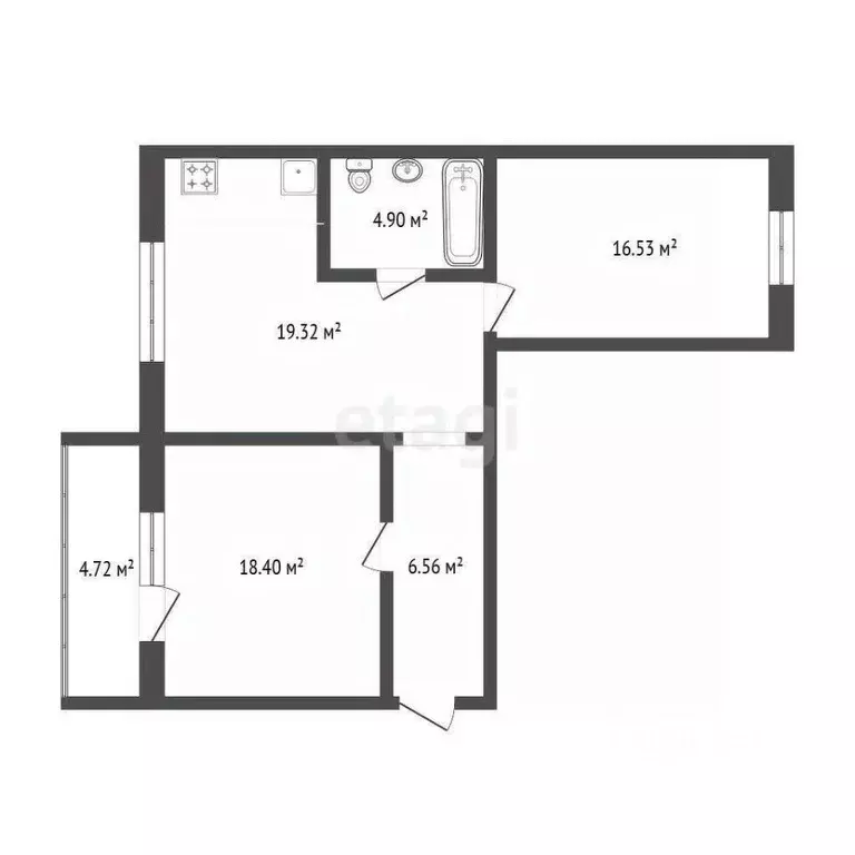 2-к кв. Тюменская область, Тюмень Тарманы мкр, ул. Маршака, 5 (65.3 м) - Фото 1