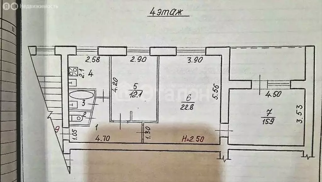 3-комнатная квартира: Волгоград, улица им. Циолковского, 19 (67 м) - Фото 2