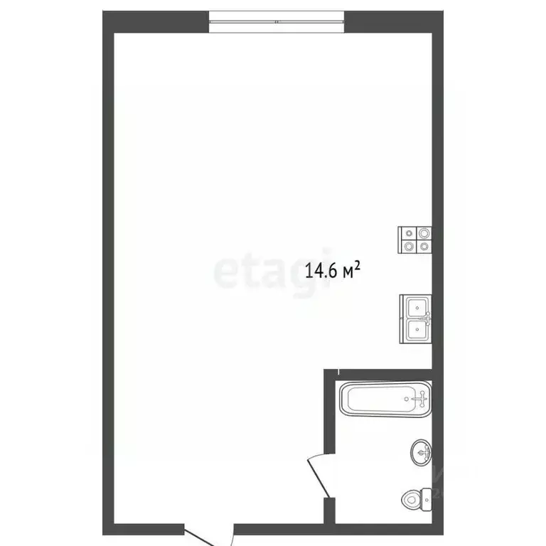 Студия Московская область, Одинцово ул. Сколковская, 3В (25.1 м) - Фото 1