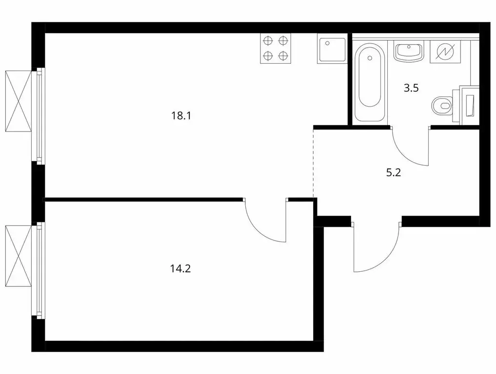 1-комнатная квартира: Москва, Новоостаповская улица, 7к2 (41 м) - Фото 1