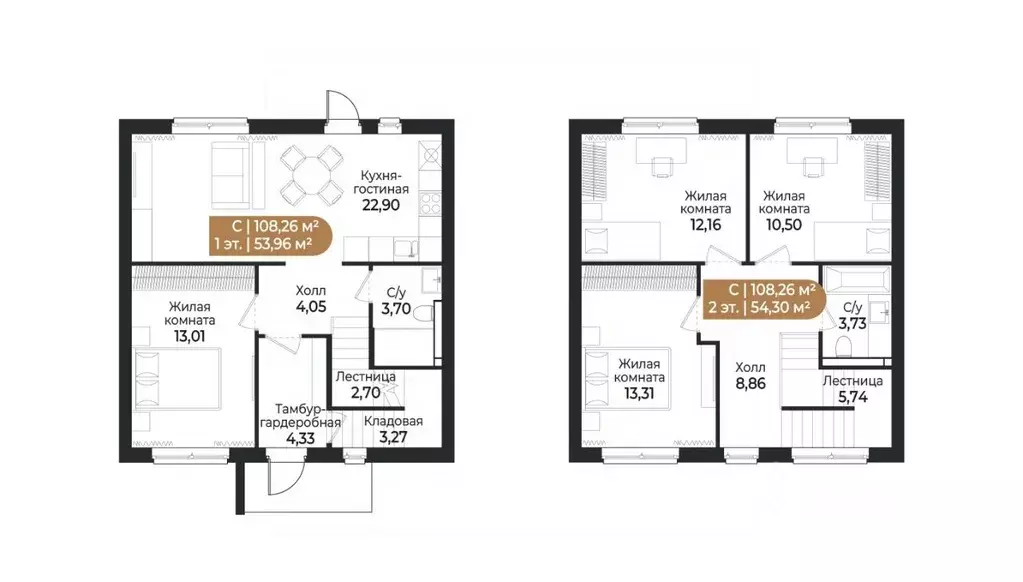 Таунхаус в Ленинградская область, Всеволожск ш. Южное (108 м) - Фото 1