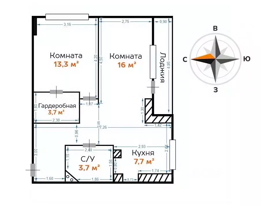 2-к кв. Москва ул. Бориса Галушкина, 8/18 (52.2 м) - Фото 2