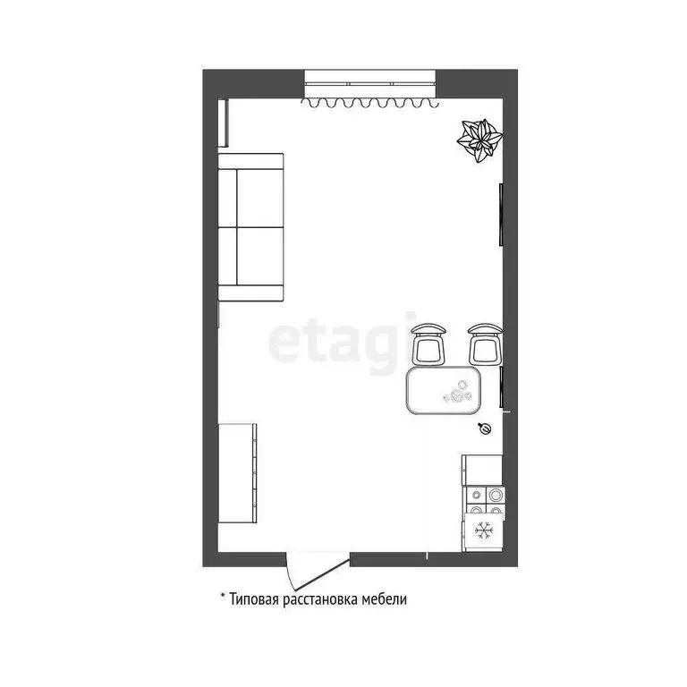 1к в 4-комнатной квартире ( м) - Фото 1