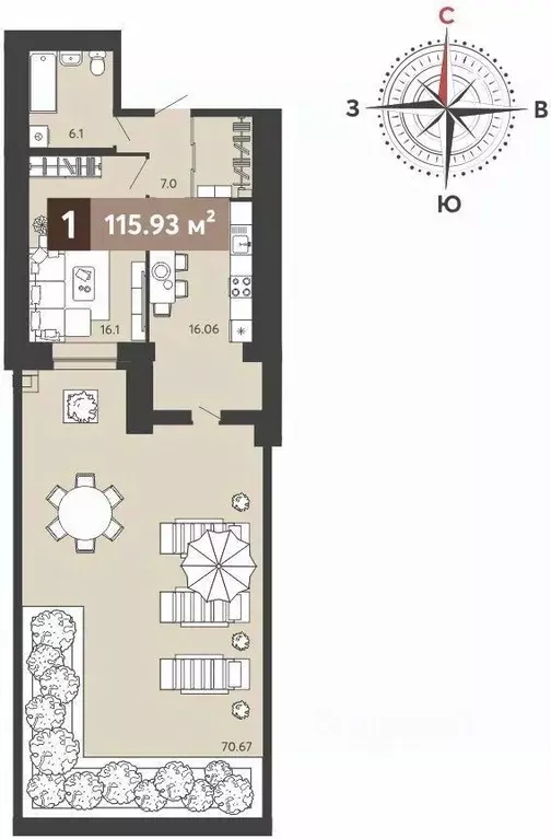 1-к кв. Пензенская область, Пенза Серпуховская ул., с1 (115.93 м) - Фото 0