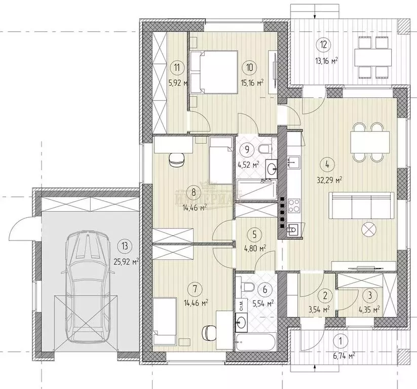Дом в Медведевский район, Руэмское сельское поселение, деревня Крутой ... - Фото 2