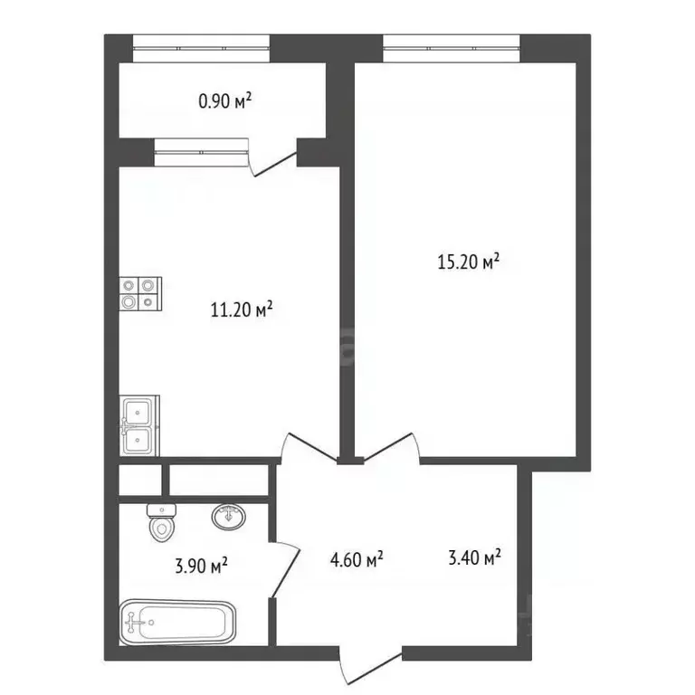 1-к кв. Московская область, Мытищи Новомытищинский просп., 64к1 (38.3 ... - Фото 2