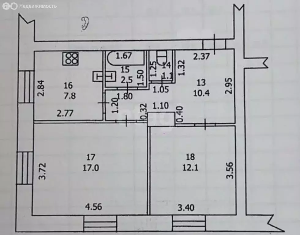 2-комнатная квартира: Казань, Вахитовский район, Большая Красная ... - Фото 1