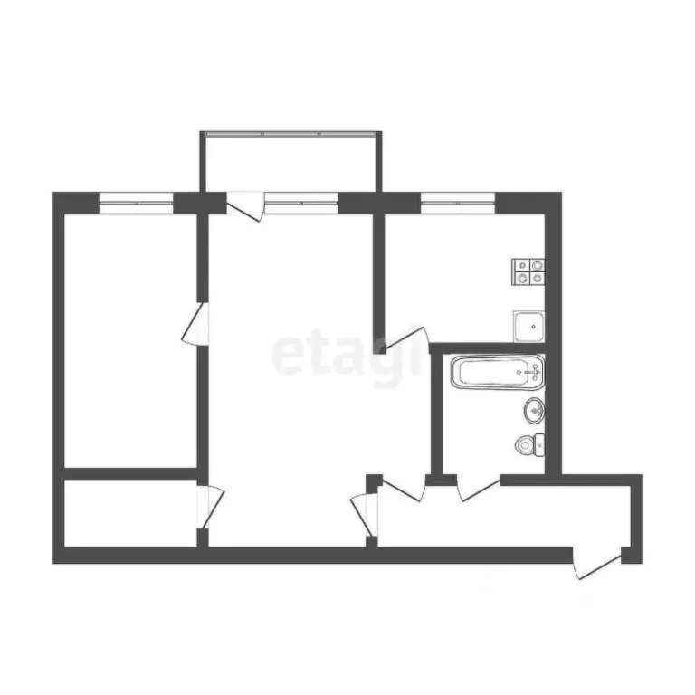 2-к кв. Мордовия, Саранск Пролетарская ул., 79 (40.3 м) - Фото 2