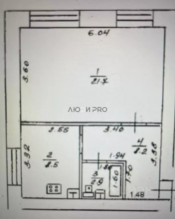 1-к кв. Башкортостан, Уфа Российская ул., 153/1 (41.3 м) - Фото 2