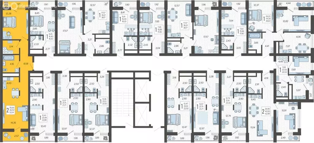 2-комнатная квартира: Сочи, микрорайон Бытха, Ясногорская улица, ... - Фото 2