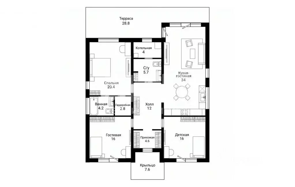 Дом в Москва Зеленые Кварталы Акиньшино кп,  (130 м) - Фото 2