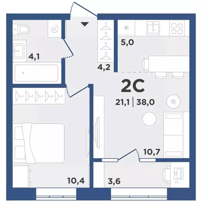 2-к кв. Новосибирская область, Новосибирск Пашино мкр,  (38.0 м) - Фото 1