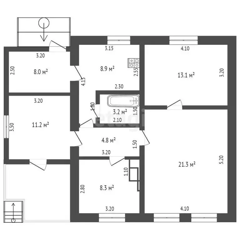 Дом в Чекон, Молодёжная улица (80 м) - Фото 2